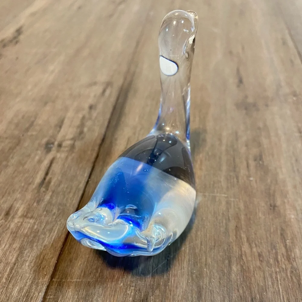 Art glass duck swan figurine‎